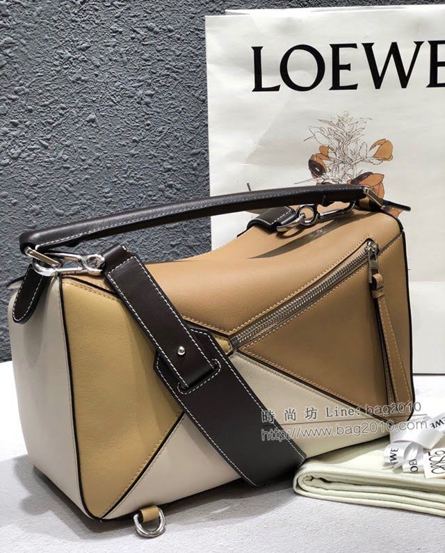 LOEWE經典爆款包包 羅意威中號Puzzle幾何拼接手提斜挎包 10171  tcl1141
